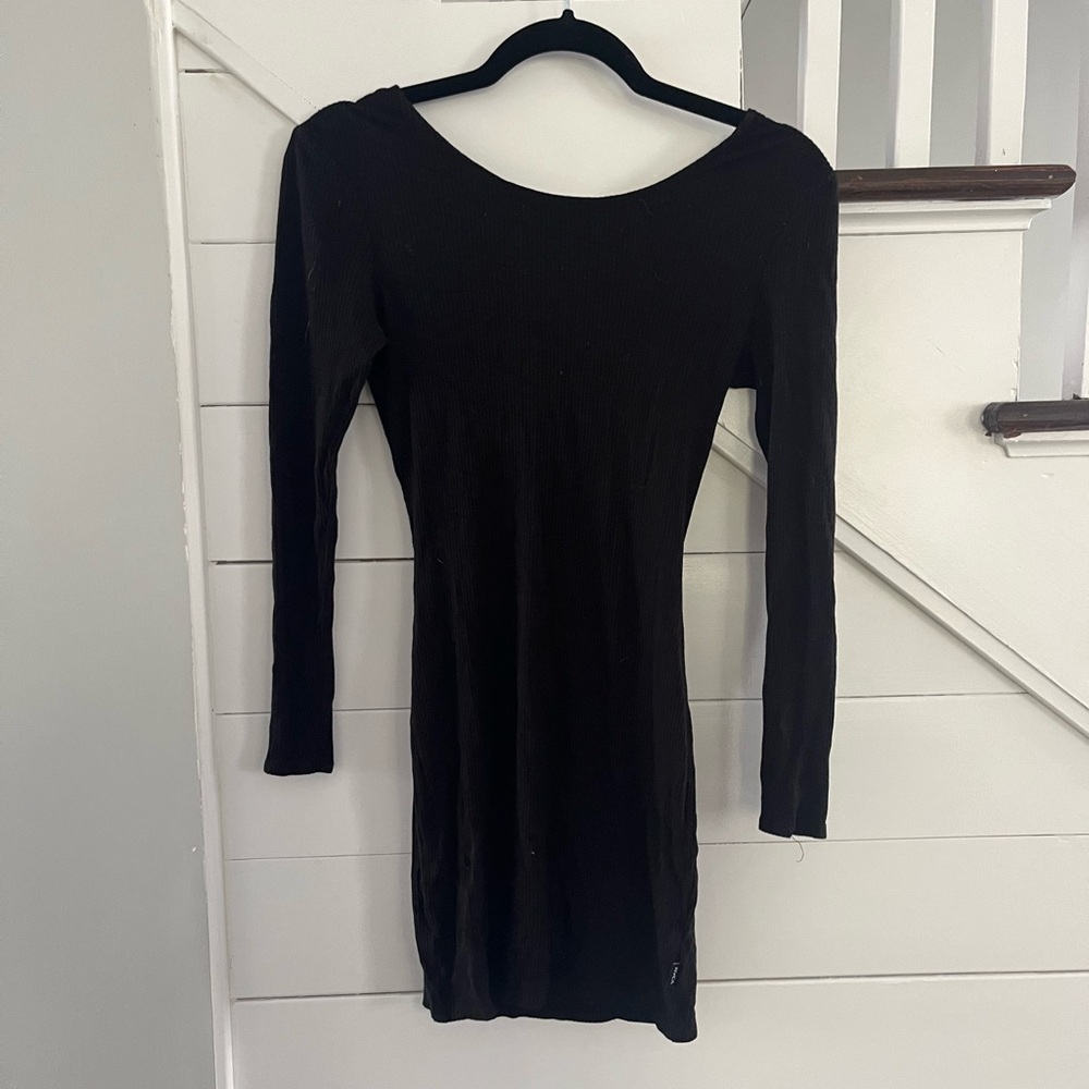 Black Mini Dress with Cut Out Back (S)